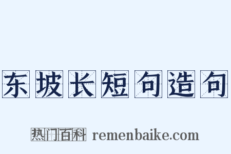 东坡长短句造句是什么意思的图片